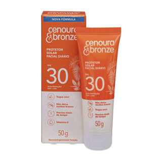 Protetor Solar Facial Cenoura & Bronze FPS30 50g em Oferta na Shopee