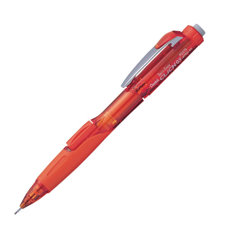 Lapiseira 0.9mm PD279 Twist Erase Click Laranja Pentel