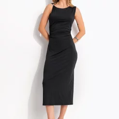 Vestido Em Malha Fria Preto Quintess