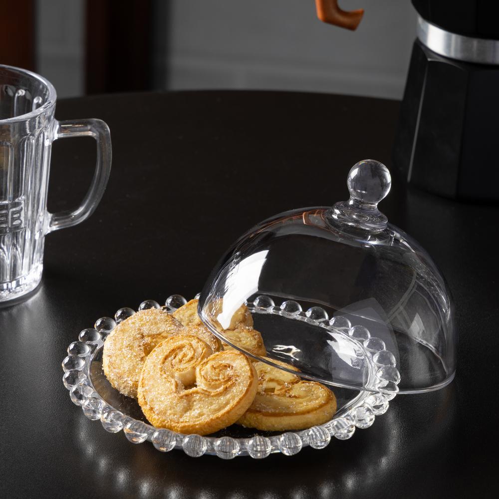 Mini Prato para Doce com Tampa Pearl Wolff 14cm x 10cm em Oferta na Shopee