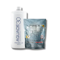 Kit Pó Descolorante Probelle Perolado Ultra Blonde 300g + Água Oxigenada Cremosa 30 vol 900ML Probelle probelle