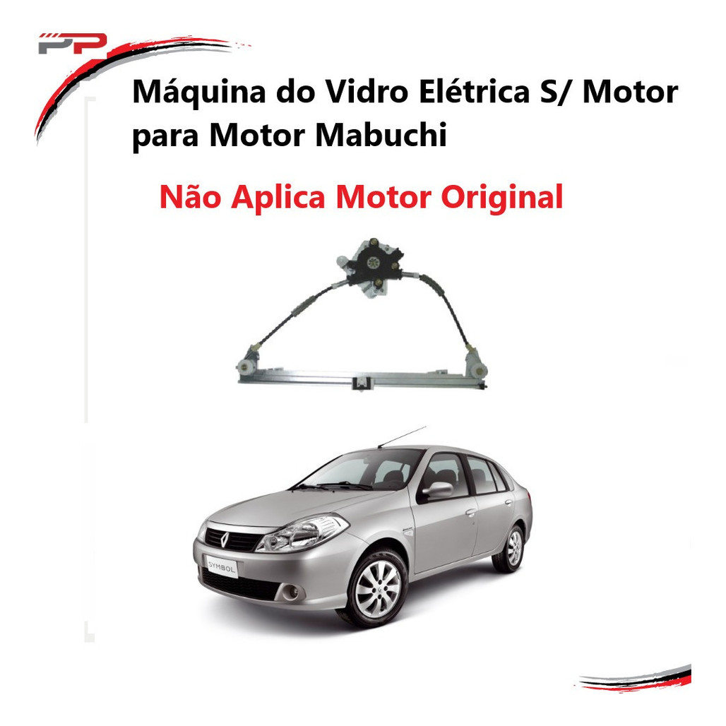 Máquina Vidro Elétrico S/motor Esq Symbol 99-16 4pt - Mab