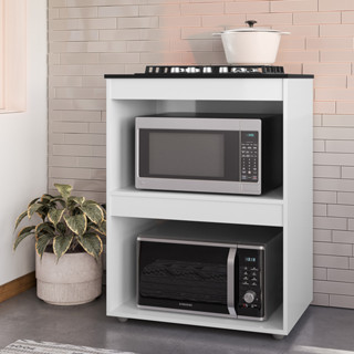 Balcão Gabinete Cooktop de Cozinha 2 Nichos em MDP Adriana em Oferta na Shopee