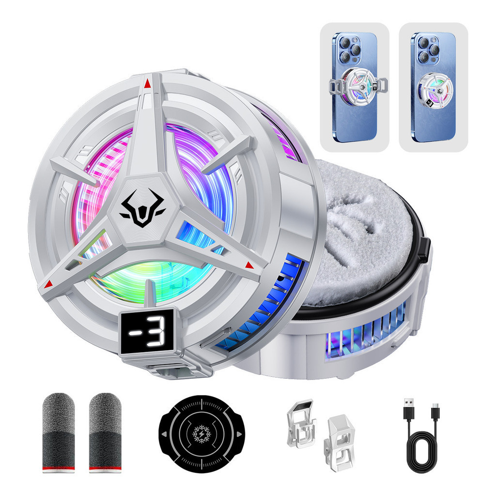 Cooler Magnético +clip Traseiro E Luva Rgb  Atinge Até -5°