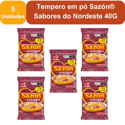 Kit 5 Unidades Tempero em pó Sazón® Sabores do Nordeste 40G