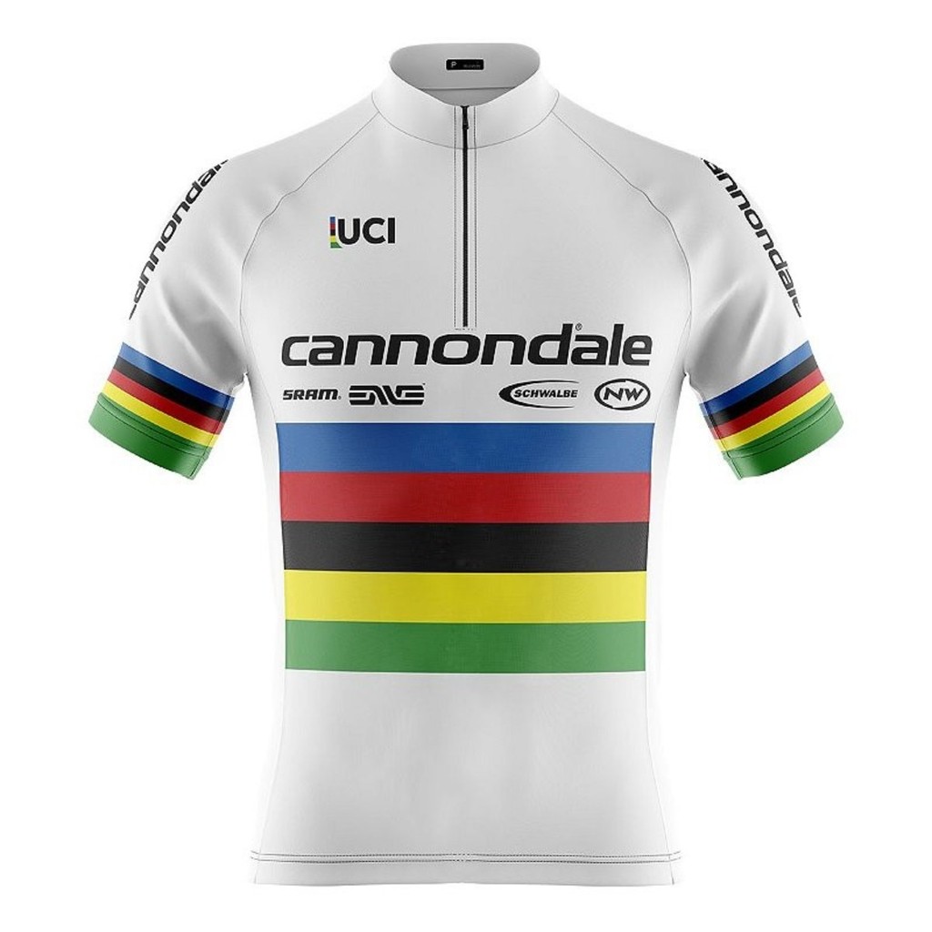 Camisa Ciclismo MTB Masculina Dry Fit Secagem Rápida com UV Cannondale Branca