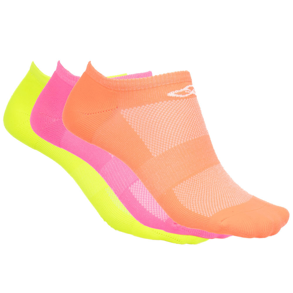 Meia Unissex Olympikus Neon Invisível Tripack Neon em Oferta na Shopee