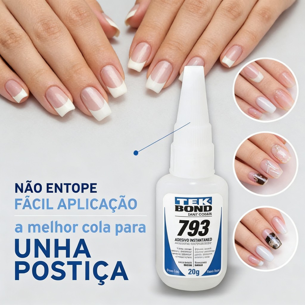 Cola Instantânea TekBond 793 Super Bonder 20g - Adesivo Multiuso para Artesanato, Unha Postiça Acrigel,Metal e Borracha em Oferta na Shopee