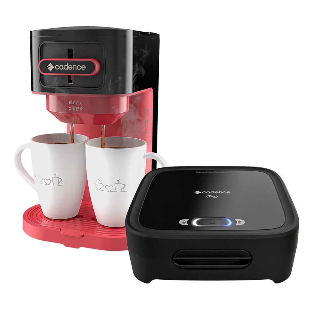 Kit Click Cadence - Sanduicheira e Cafeteira Single Up em Oferta na Shopee