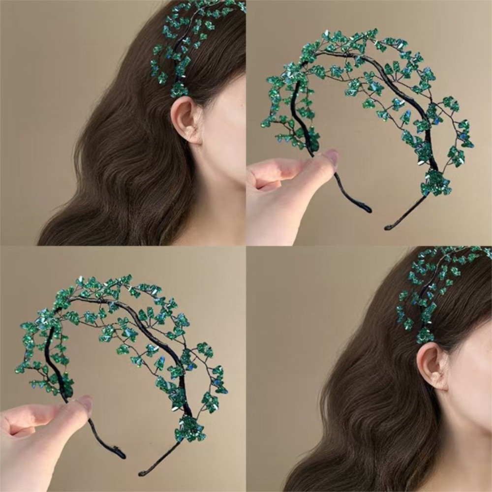 Coque de cabelo, anel de cabelo estilo floresta estilo cristal doce, caixa de embalagem de tecido elegante, chapéu mascu
