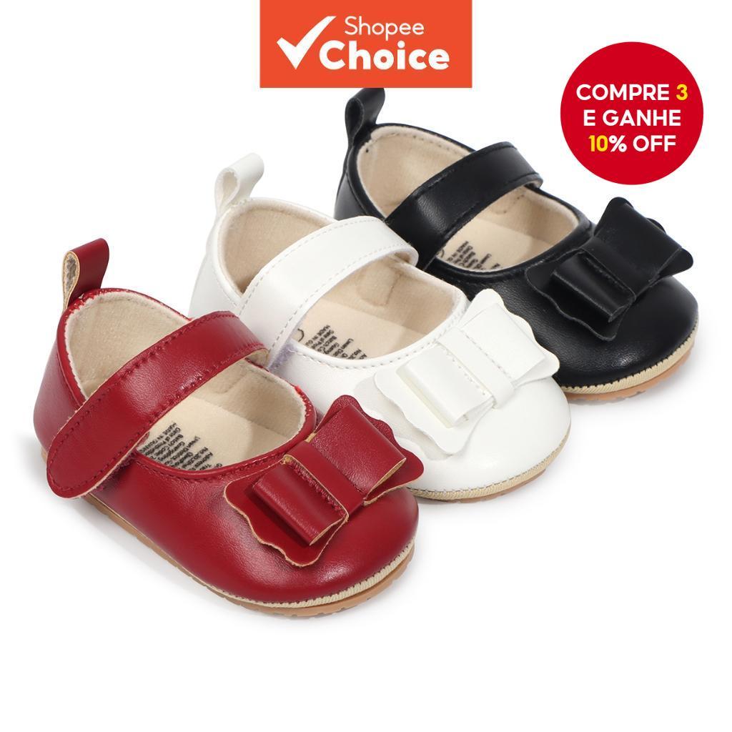 Sapatos Mary Jane Para Bebês Meninas – Primeiros Caminhantes Antiderrapantes Com Sola Macia E Laço 0 A 18 Meses , Primav