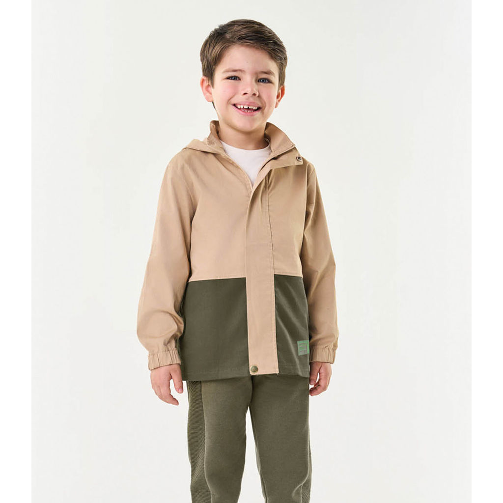 Jaqueta Infantil Masculina Com Capuz Trick Nick Marrom em Oferta na Shopee