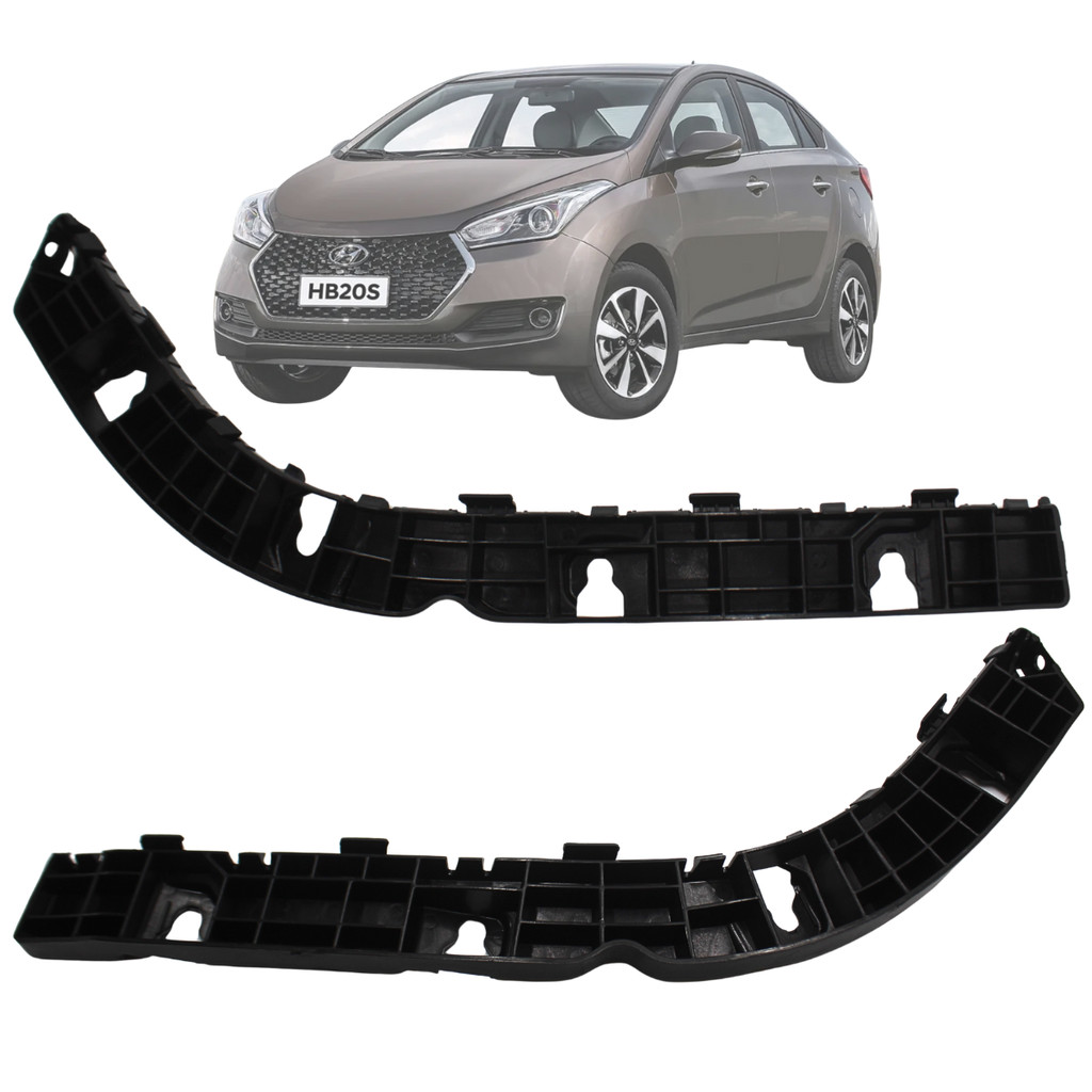 Kit 2 Guia Suporte Parachoque Hb20 Sedan 2013 A 2019 Traseiro