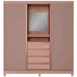 Guarda Roupa Casal Fortaleza II com 2 Portas de Correr e 4 Gavetas Bartira