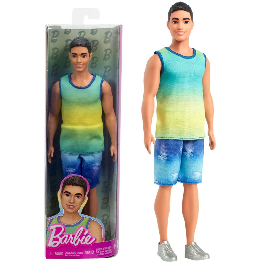 Boneco Ken Moreno Regata e Shorts #236 - Barbie Fashionistas - Mattel
