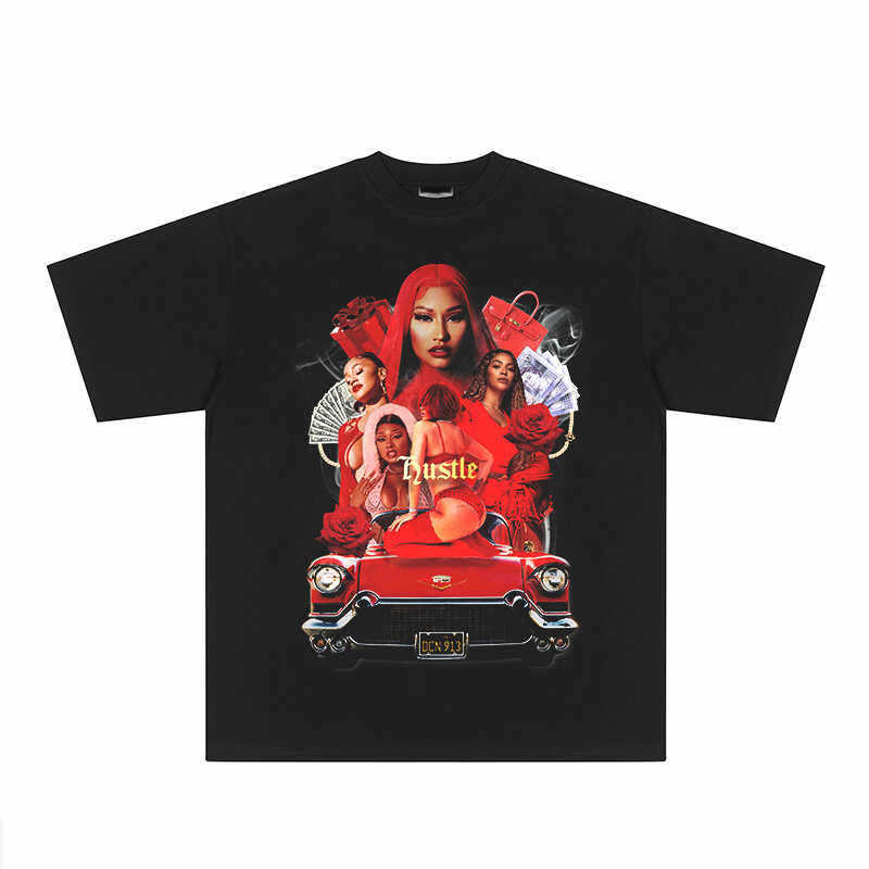 Music.Soul Camiseta Vintage Nicki Minaj Rihanna Hip Hop Estampada Retrô Americana Confortável Estilosa Divertida Casual