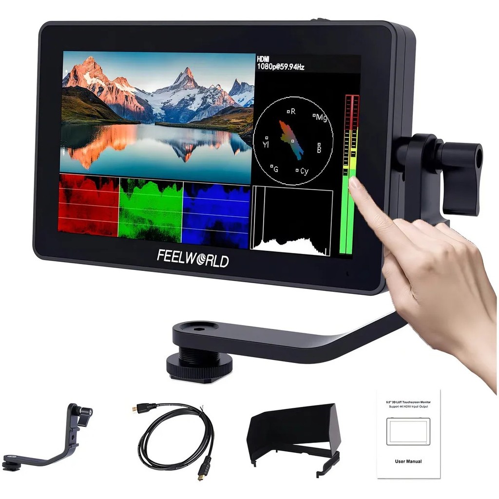 Monitor de Campo FeelWorld F6 Plus V2 6" 4K HDMI - Versão 2