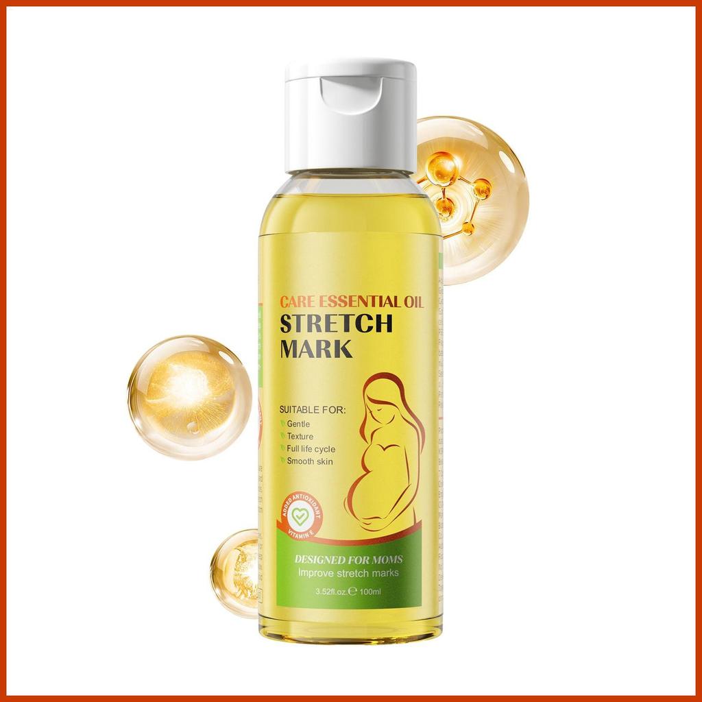 Óleo De Estrias 100ml Hidratante Natural Corporal Para Barriga Pós-Chuveiro habke2br