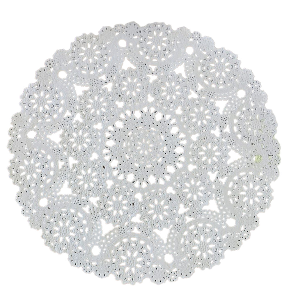 Doilies toalha de papel rendado Redondo 25cm Branco 52 un em Oferta na Shopee