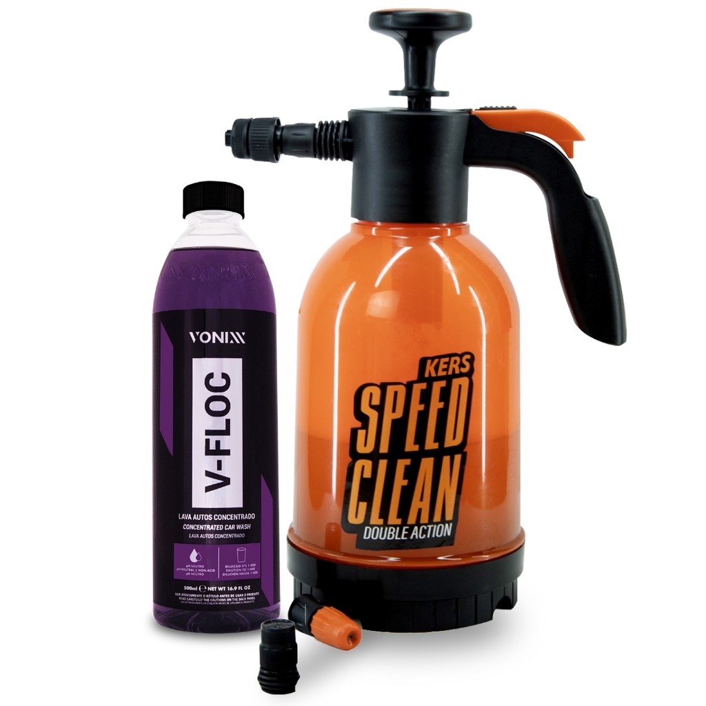 Kit Lavagem Carro e Moto Pulverizador Speed Clean Kers + Shampoo Vonixx V-Floc em Oferta na Shopee