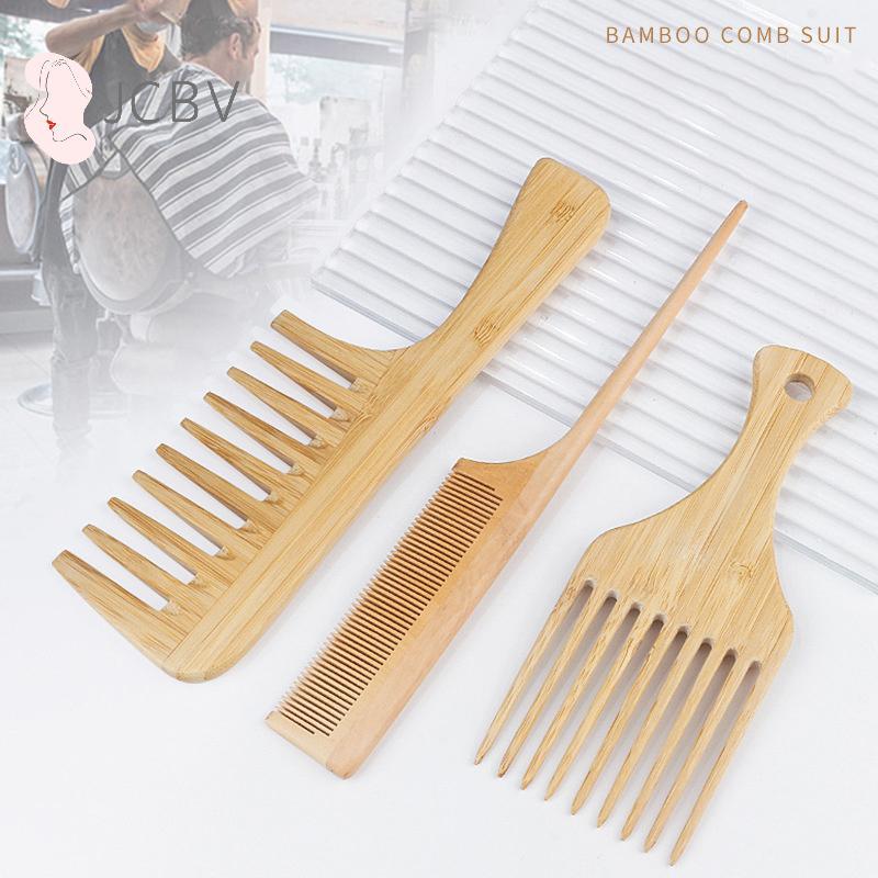 [JCBV] 1 Unidade Natural en Hairb Garfos Afro Antiestáticos Para Mulheres Redondo Dente Largo Madeirab