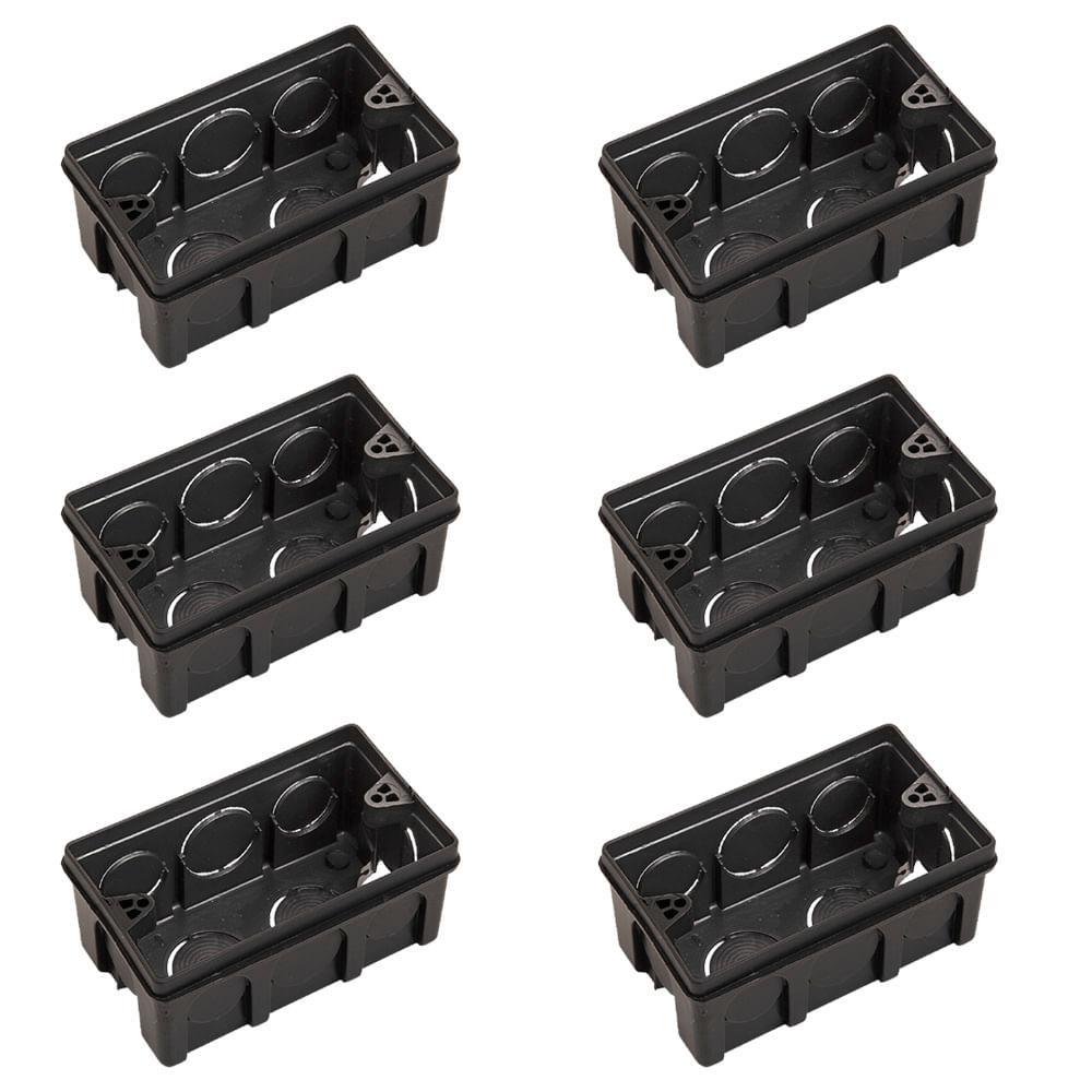 Kit Com 6 Caixas De Embutir Bet Plásticos 4x2 - CX42102