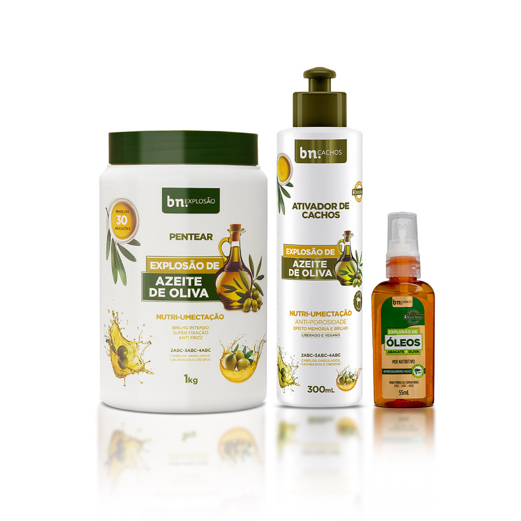 Kit Finalizadores Explosão de Azeite de Oliva bn.Cachos em Oferta na Shopee