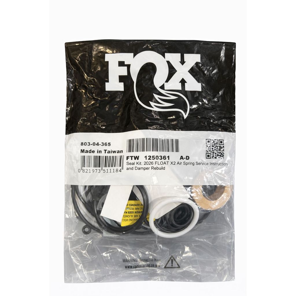 Kit de Reparo Fox 2026 Float X2 Air Spring Damper Rebuild (803-04-365)