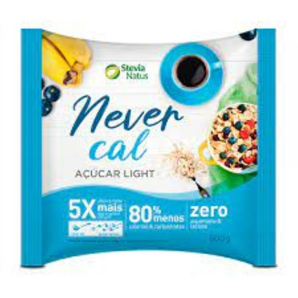 KIT 6 STEVIA NATUS ACUCAR LIGHT NEVERCAL 500G