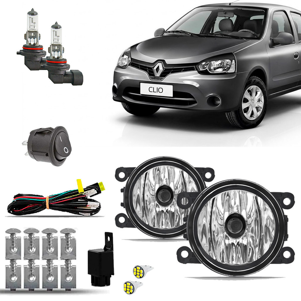 Kit Farol De Milha Neblina Farolete Auxiliar Cibie Completo Renault Clio 2013 2014 2015 2016 em Oferta na Shopee