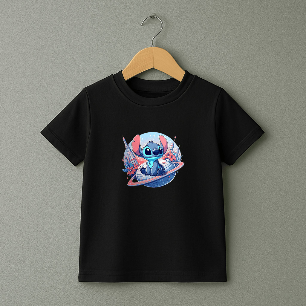 Camiseta Juvenil Infantil T-Shirt do Lillo Stitch Infantil Unissex 100% algodão Fio 30.1 Penteado Premium - My T-Shirt