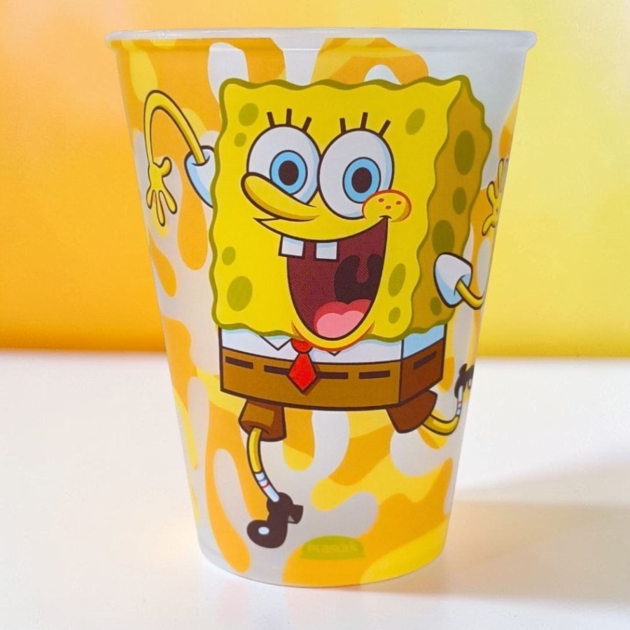 Copo de Plástico Bob Esponja - 270ml - 1 unidade - Plasútil - Rizzo em Oferta na Shopee