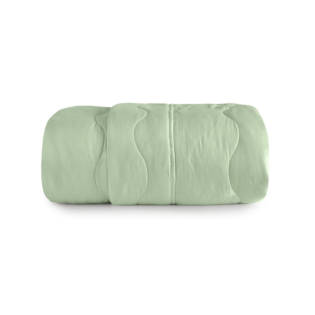 Edredom Verano Queen Toque Acetinado Altenburg Verde em Oferta na Shopee