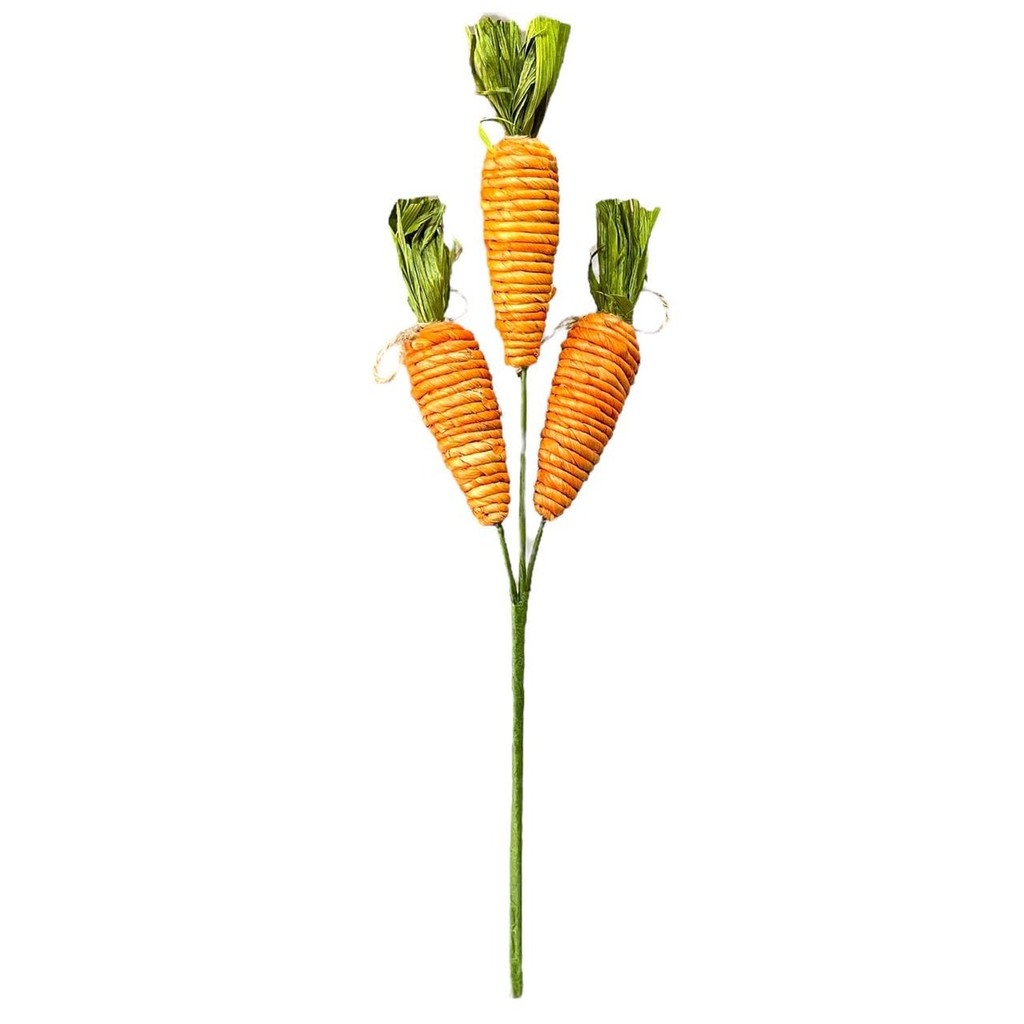 KIT 3 CENOURAS PÁSCOA DECORAÇÃO GALHO ESPETO LARANJA 41CM