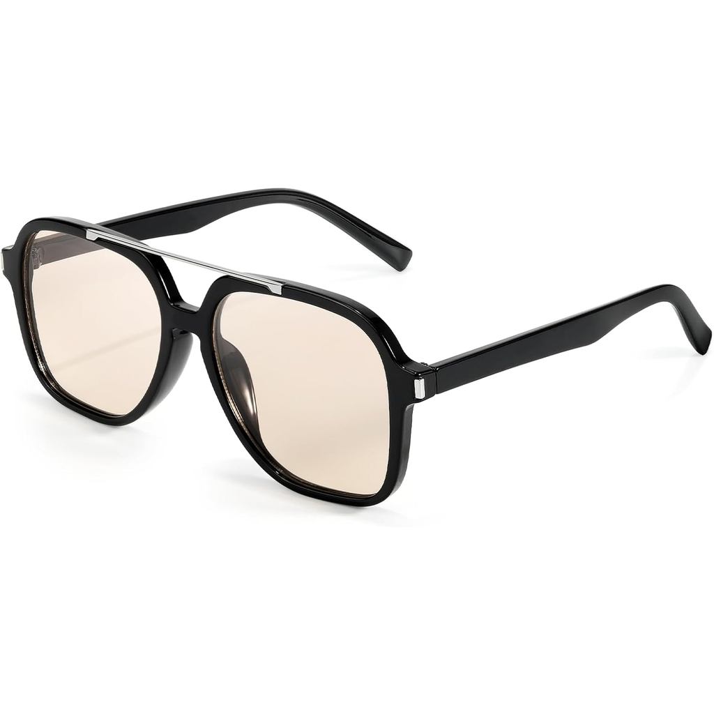 Óculos de Sol Aviador Modernos SODQW para Homens e Mulheres, Proteção UV400, Estilo Anos 70, para Condução e Viagens, Mo