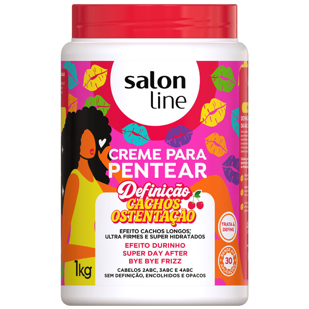 Creme para Pentear Salon Line Cachos Ostentação 1kg em Oferta na Shopee
