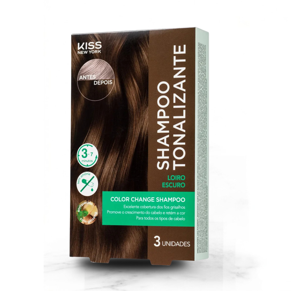 SHAMPOO TONALIZANTE VEGANO COM RAPIDA COLORAÇÃO LOIRO ESCURO KNY