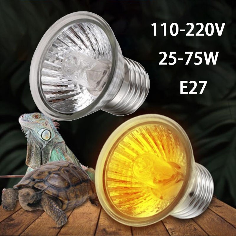 25W 50W 75W UVA Lâmpada De Calor Aquecimento Para Répteis Tartaruga Lagarto Aquecedor 110v 220V BR16B2