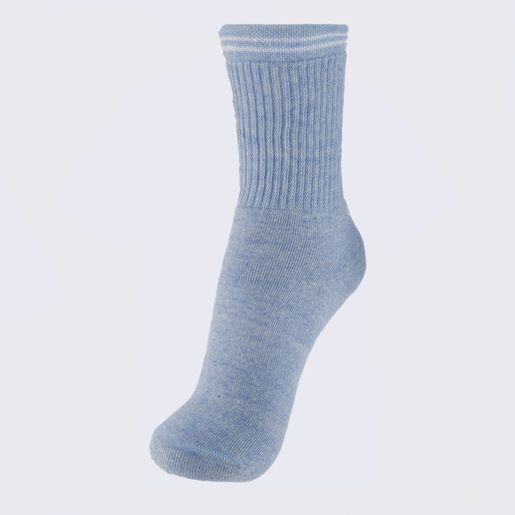 Meia Lupo Sport Básica Cano Longo Feminina Azul