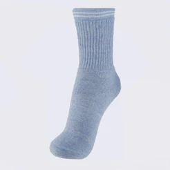 Meia Lupo Sport Básica Cano Longo Feminina Azul
