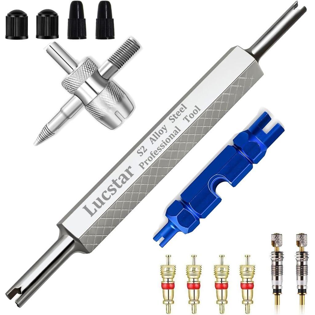 Kit de Ferramentas para Remoção de Haste de Válvula de Pneu, Ferramenta Removedora de Núcleo de Haste de Válvula Schrade