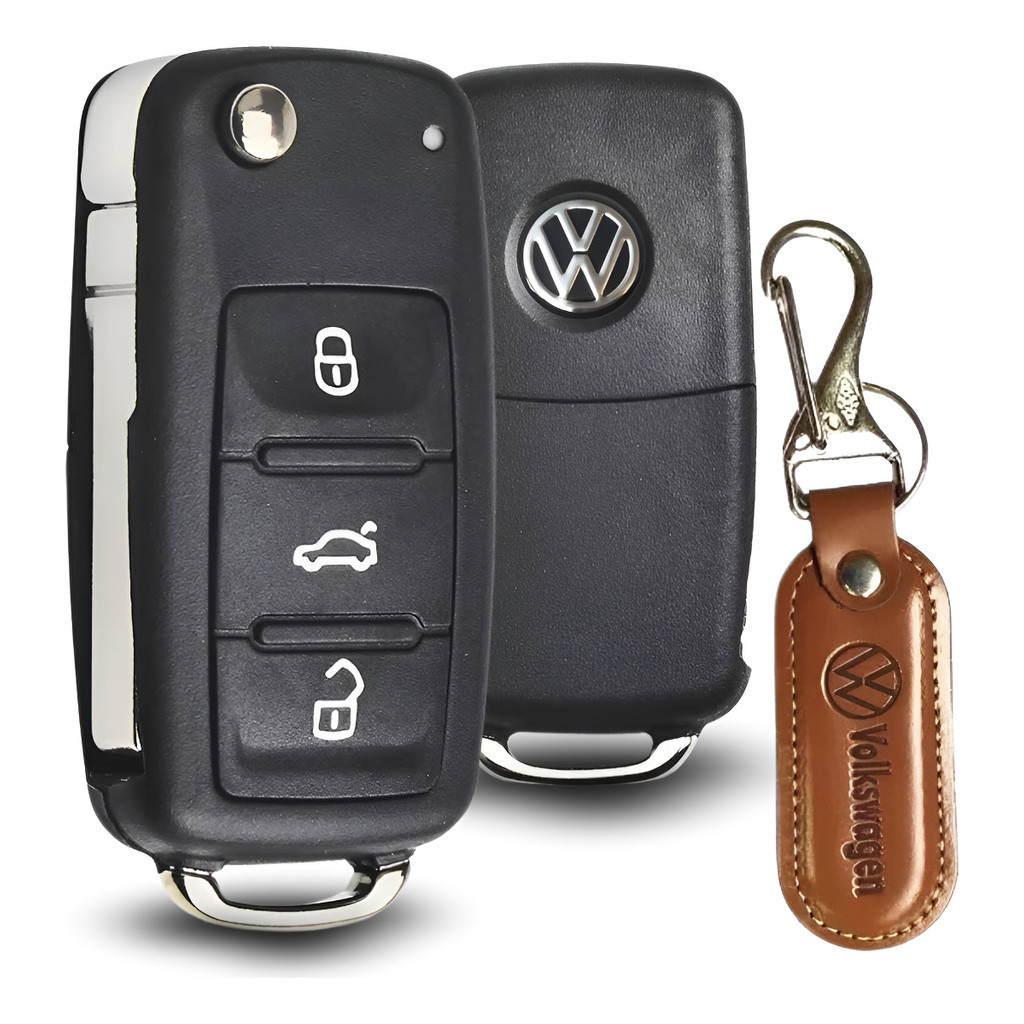 Carcaça Chave Canivete Volkswagen Gol Voyage G6 Up Chaveiro Marrom