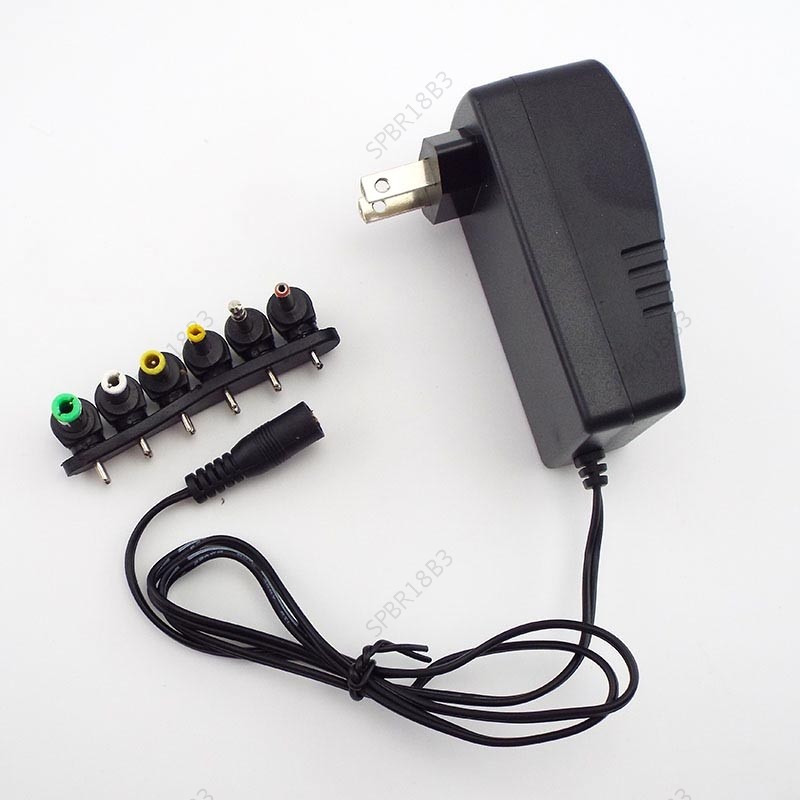 Adaptador De Alimentação AC DC Universal Ajustável Carregador Conector Fonte Com Plugue 30W 3V 4.5V 5V 6V 7.5V 9V 12V 2A