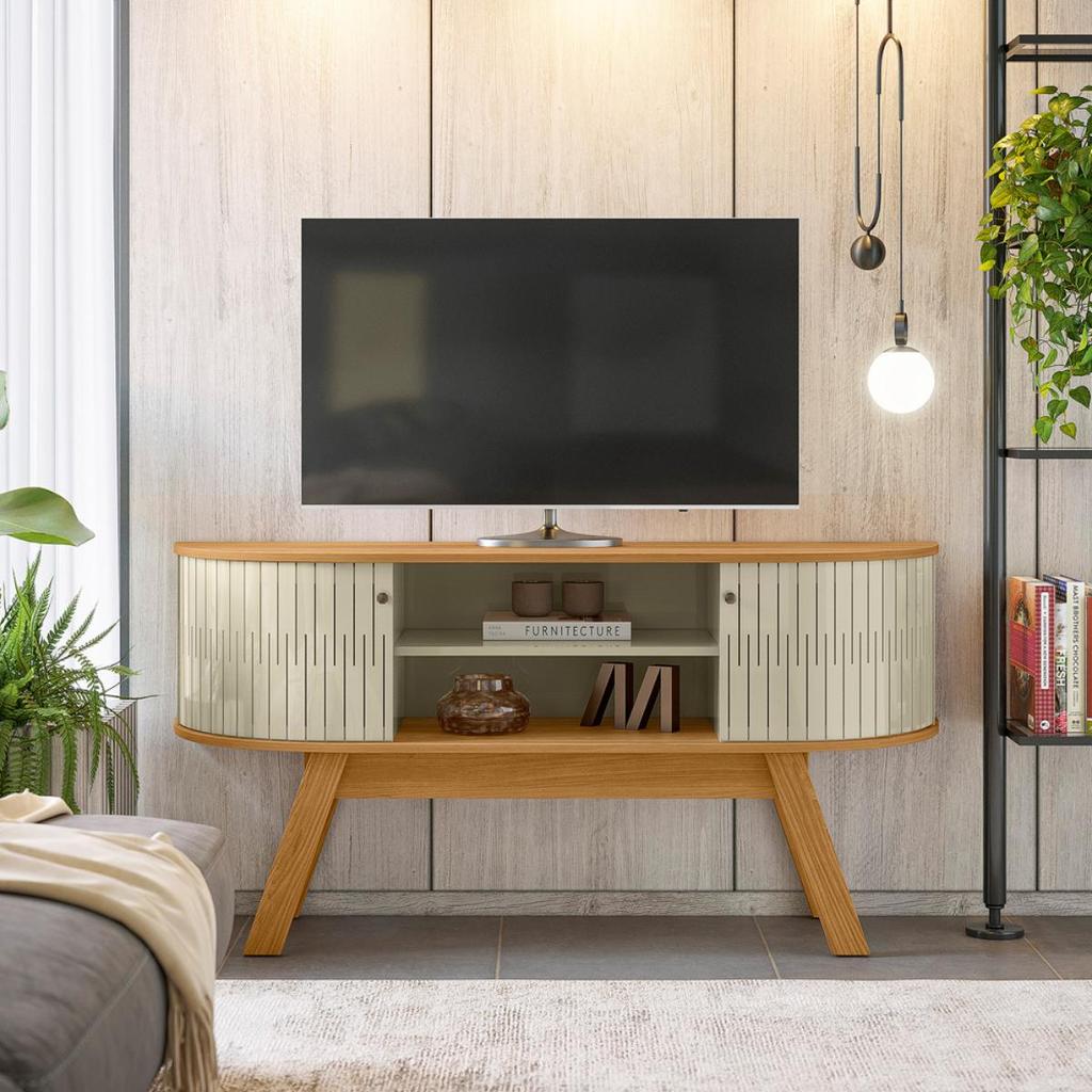 Bancada 136cm 2 Portas Para TV Até 55 Polegadas Atlanta Madetec