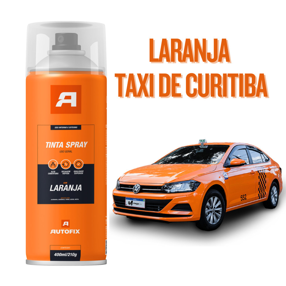Tinta Spray Laranja Taxi Curitiba 400ml Envio Rápido wow