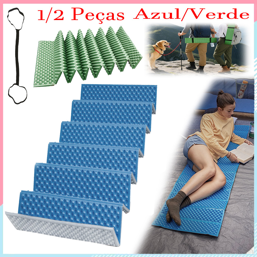 1/2 Peça Isolante Térmico, Espuma dobrável de alumínio para ovos, Camping e Montanhismo, colchão para dormir ao ar livre