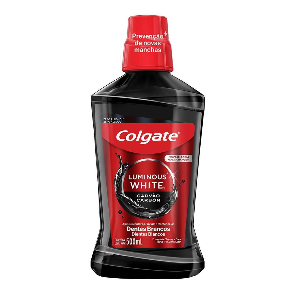 Enxaguante Bucal Colgate Luminous White Carvão 500ml em Oferta na Shopee