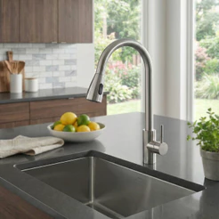 Torneira Com Extensor Gourmet Monocomando Premium Aço Inox Escovada