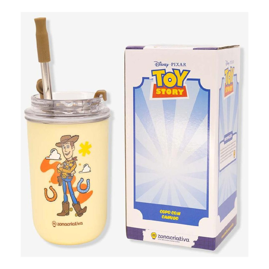 Copo Neo Com Canudo 300ml Woody
