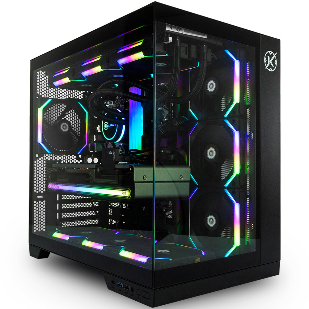 Gabinete Gamer Aquário Kalkan Asgard Preto Placas Mãe Atx Matx Itx Sem Fans - Miniatura 2